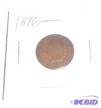 1896 Indian Head One-Cent, Variety 3...
