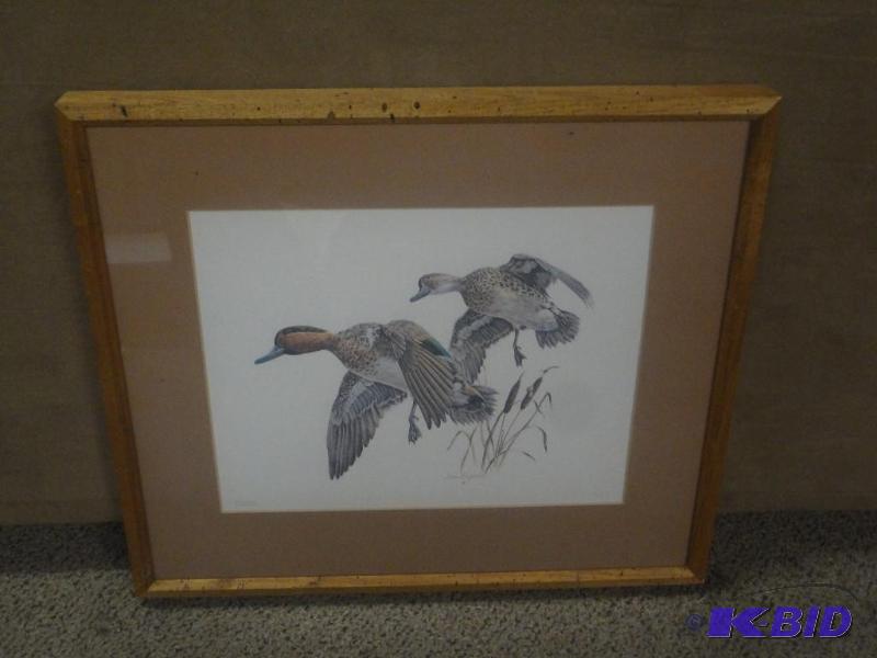 lot 6 image: Louis Raymer &quotGreen Winged Teal" Pa...