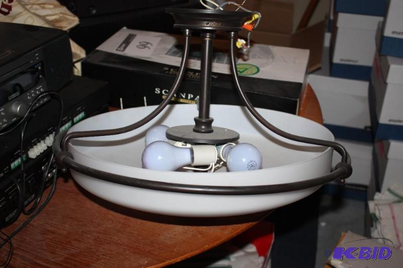 lot 111 image: Decorative Hanging Light Fixture - Includes 3...