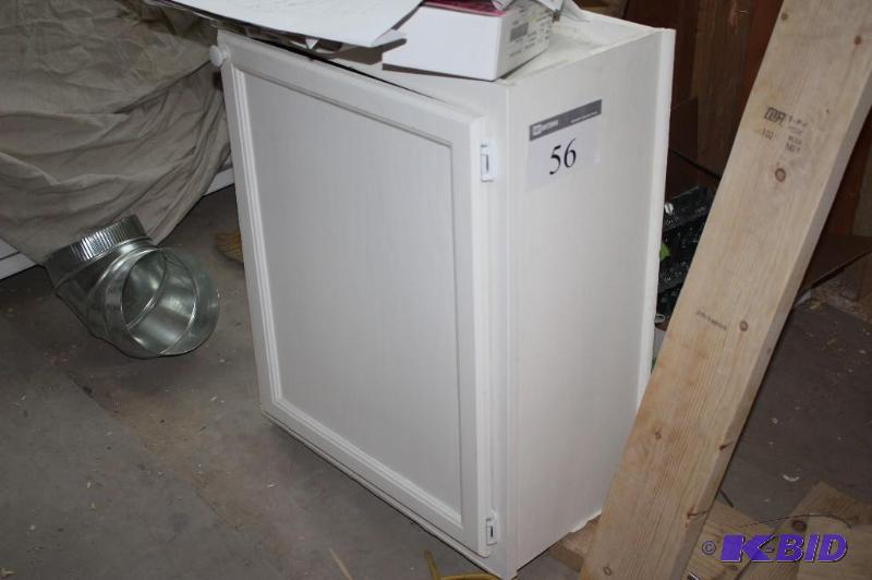 lot 56 image: Wooden Cabinet with Door, White in Color. &nb...