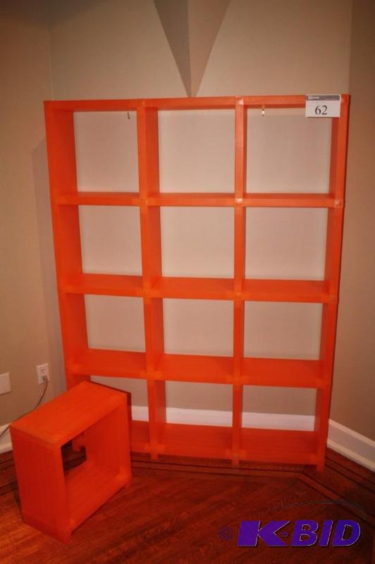 lot 62 image: OfficeLiving Area ShelvingDisplay Unit, Ora...