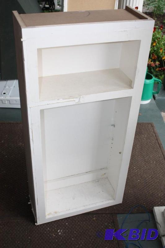 lot 72 image: Wooden Cabinet, Color White Front, Dimension...