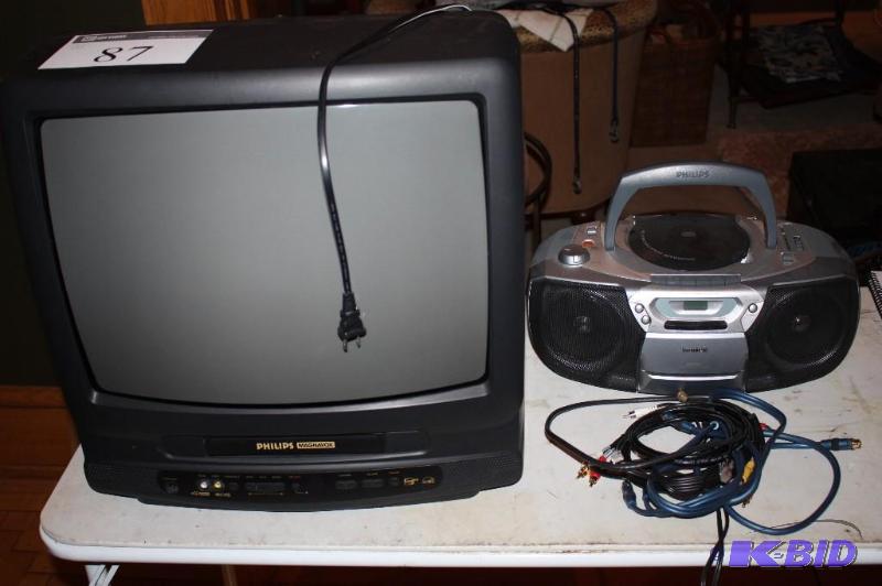 lot 87 image: Lot of (2) Items - (1) Phillips Magnavox 19&q...