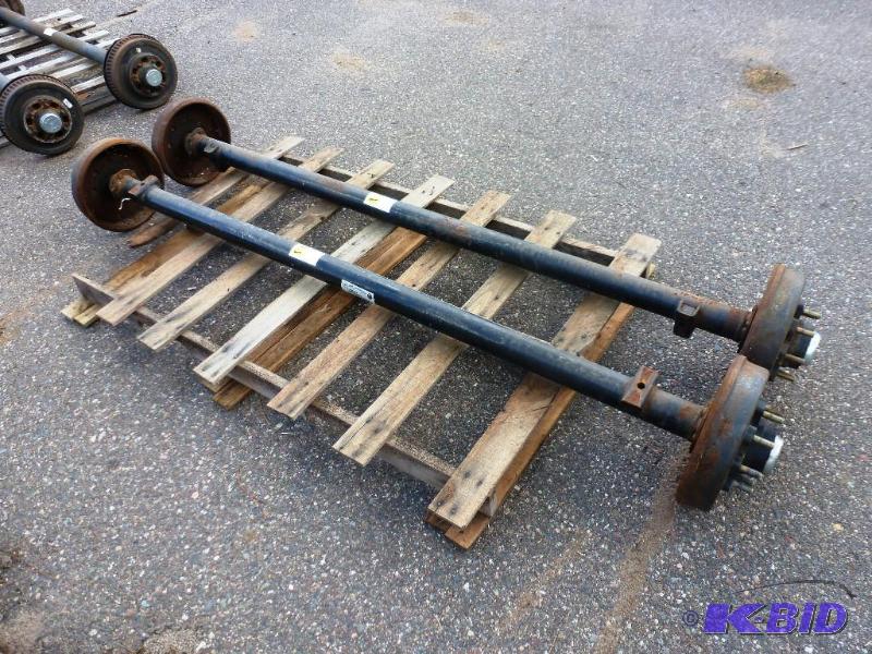 Set of 79 14 7000# Trailer Axles wBrakes
