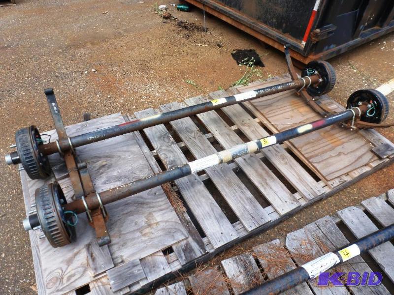 Set of 78 Trailer Axles wBrakes & Springs