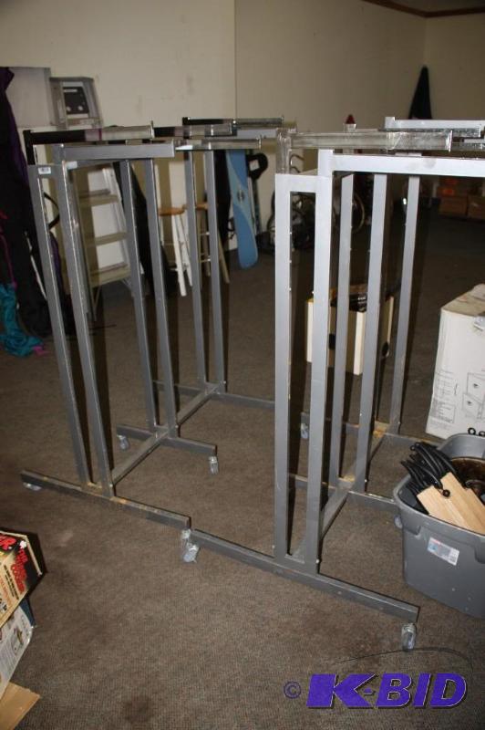 lot 111 image: (2) 55x41 Metal clothes hangers...