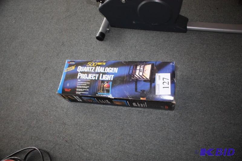 lot 127 image: 500 Watt quartz halogen project light...