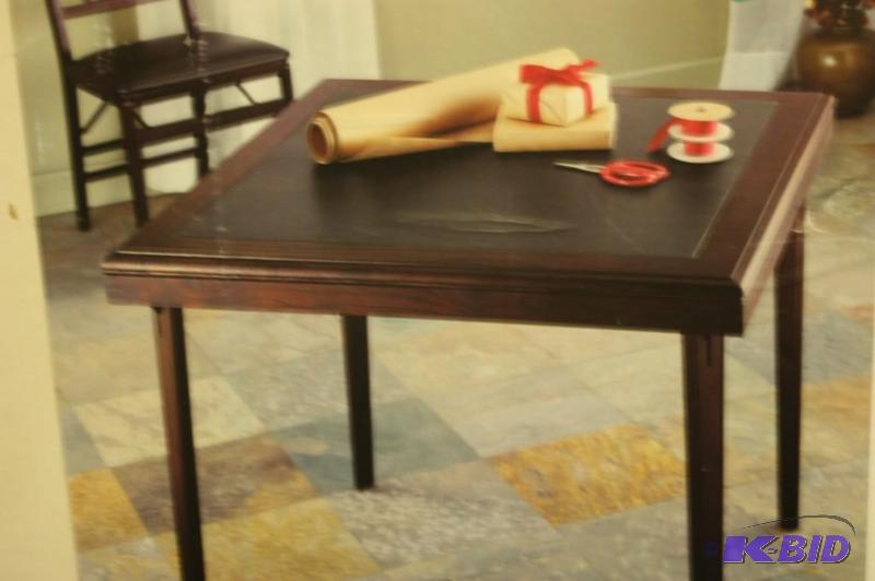 lot 18 image: Cosco&nbspMahogany Stained Hardwood Folding ...