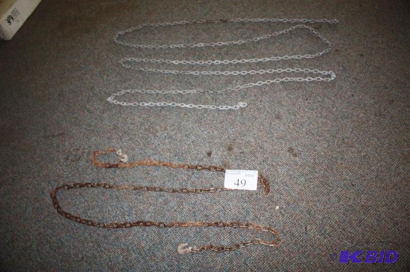 lot 49 image: (1) 125" and (1) 250" Chains with h...