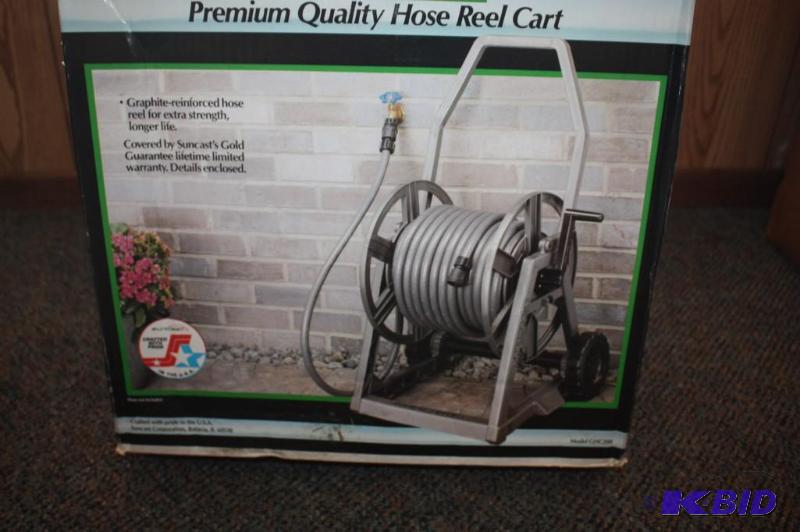 lot 56 image: Graphite Hose Reel Cart...