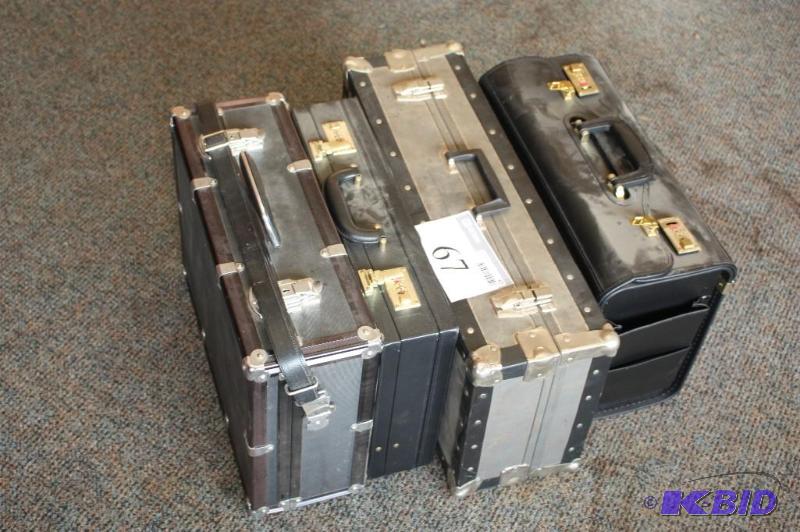 lot 67 image: Lot of (4) briefcases including Hakuba Hard S...