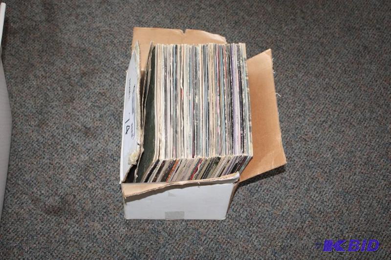lot 74 image: Box Lot of Vinyl Records including Rod Stewa...