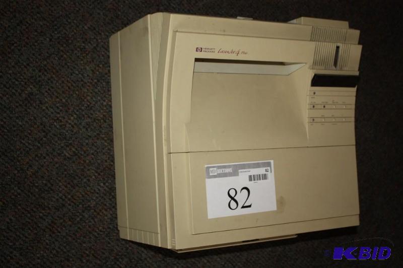lot 82 image: Hewlett Packard Laser Jet 4 Plus Printer...