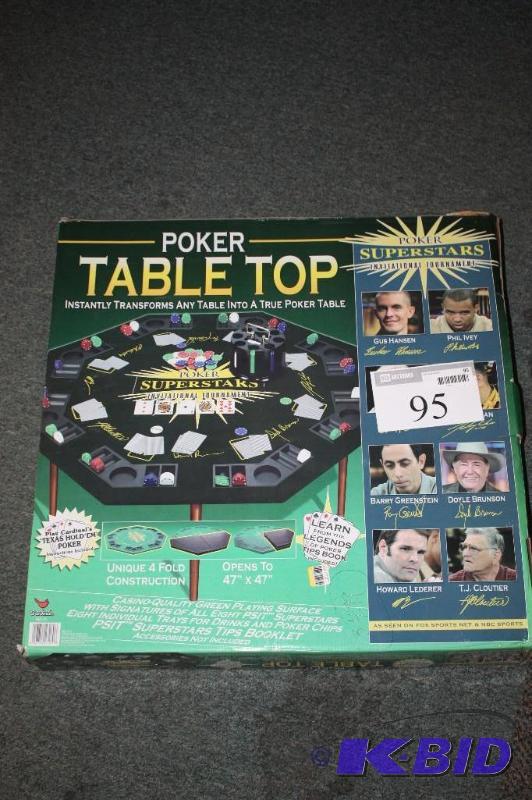 lot 95 image: Poker Table Top ...