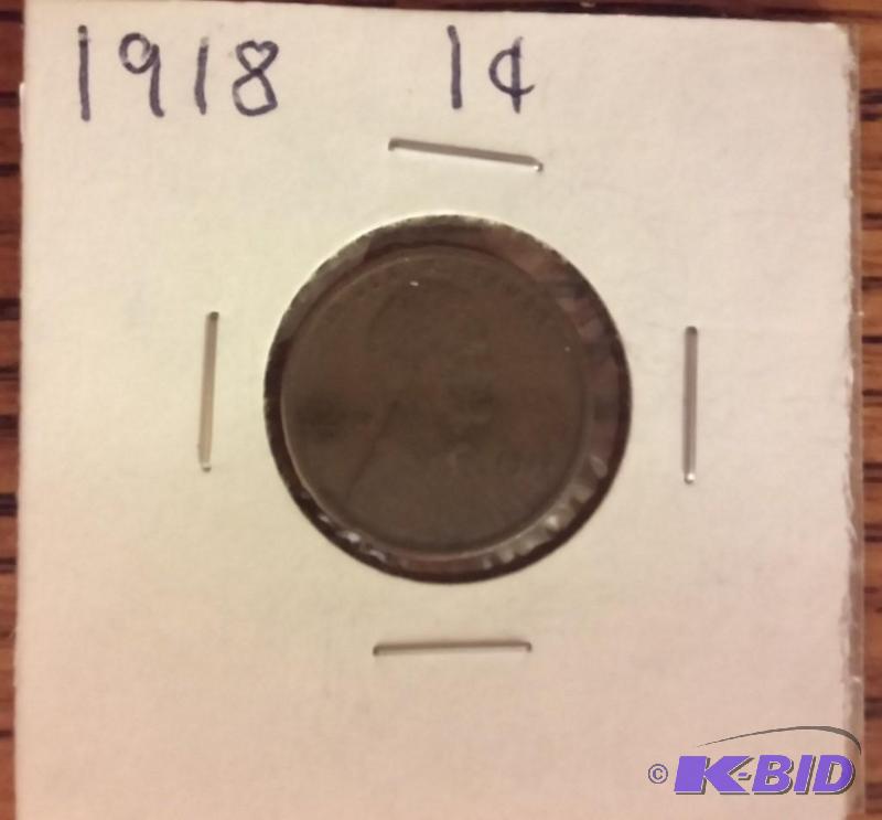 1918 LINCOLN CENT ONE CENT COIN...