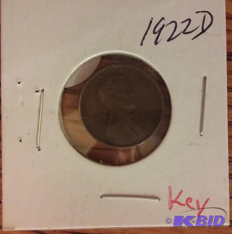 1922-D LINCOLN CENT ONE CENT COIN KEY DATE...