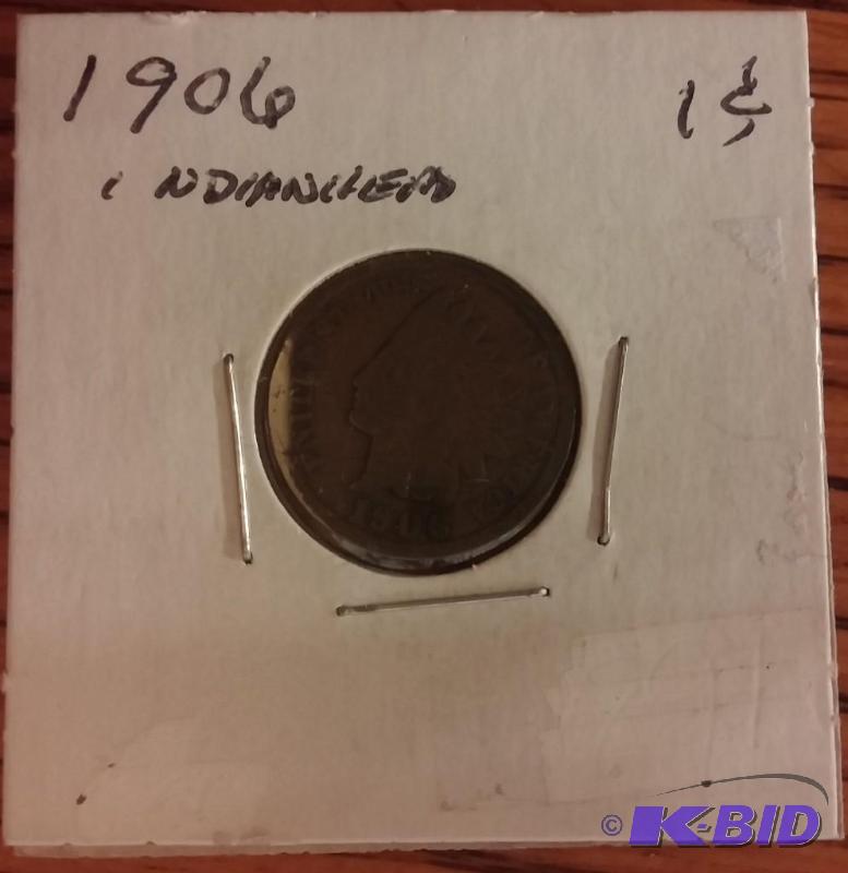1906 INDIAN HEAD ONE CENT PENNY...