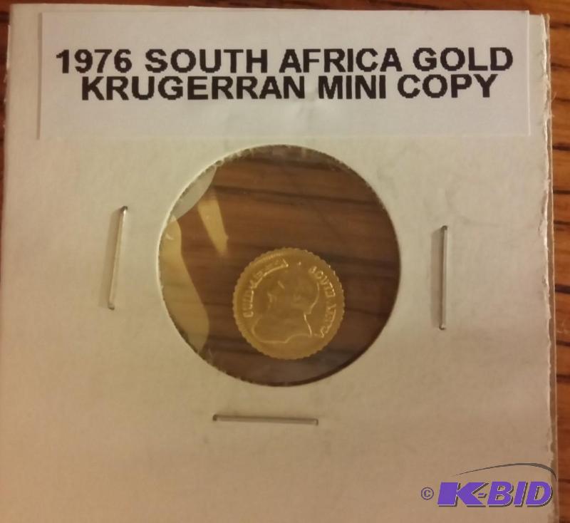 1976 SOUTH AFRICA GOLD KRUGERRAN MINI COPY...