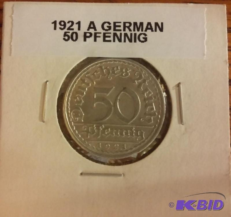 1921 A GERMAN 50 PFENNING COIN...