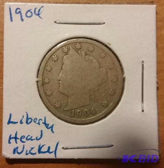 1904 LIBERTY HEAD V NICKEL...