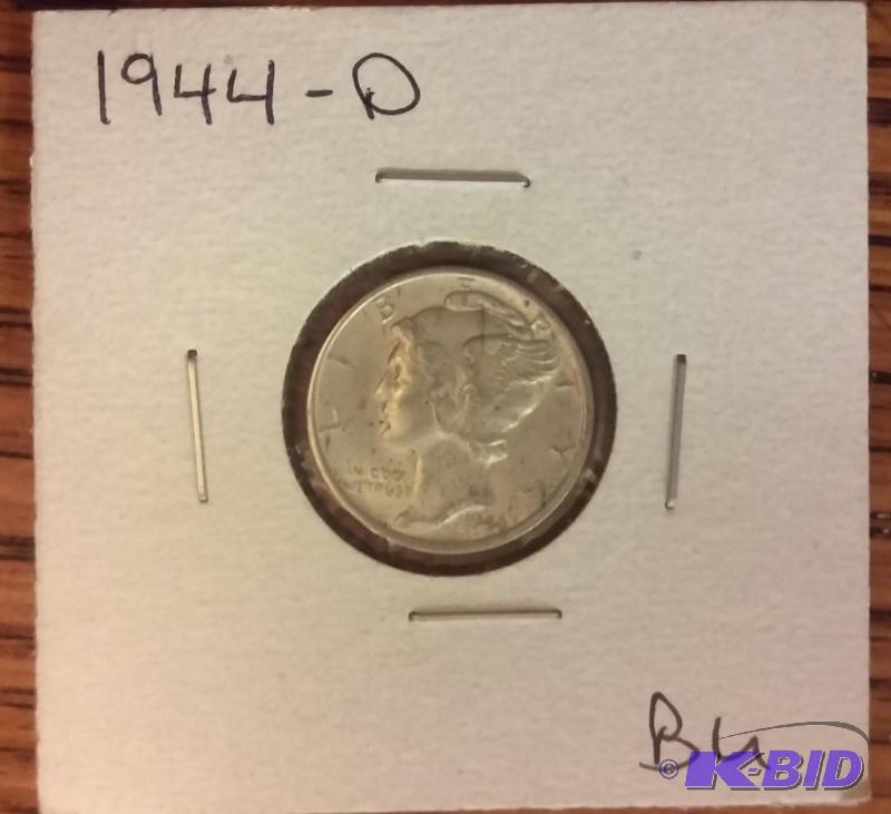 1944-D MERCURRY DIME UNCIRCULATED...