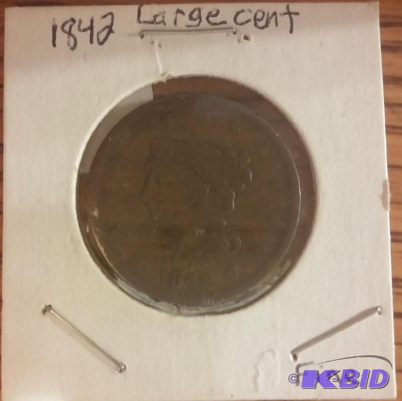 1842 LARGE CENT ONE CENT COIN...