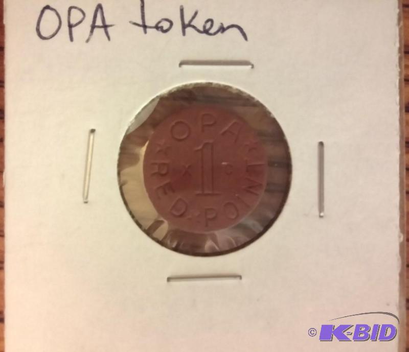 OPA TOKEN RED WW2 RATION STAMP CHANGE...