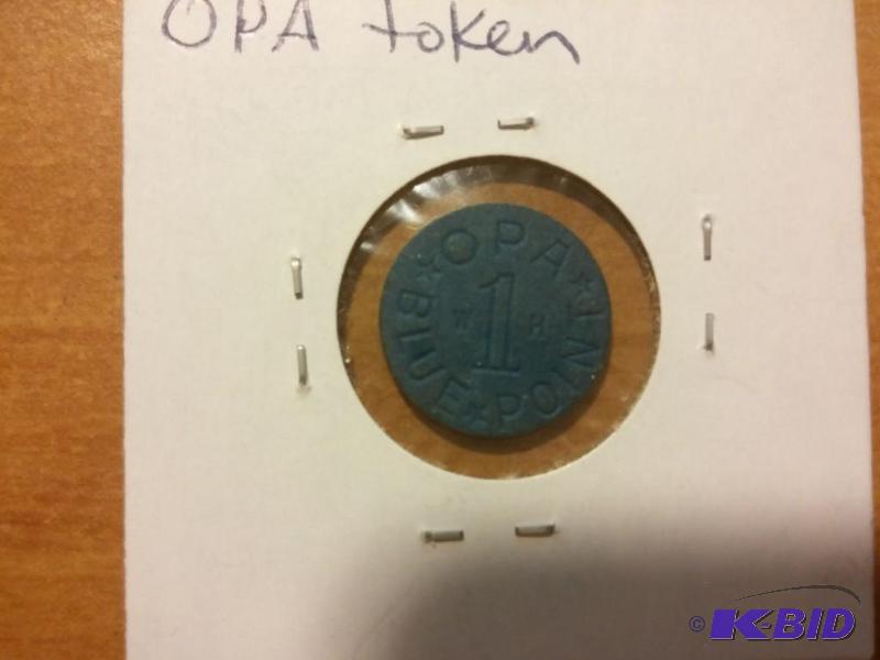 OPA TOKEN BLUE WW2 RATION STAMP CHANGE...