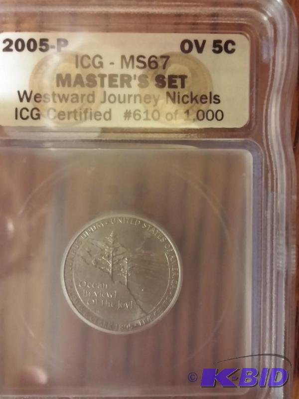 2005-P NICKEL ICG-MS67 #610 OF 1000 SLAB...
