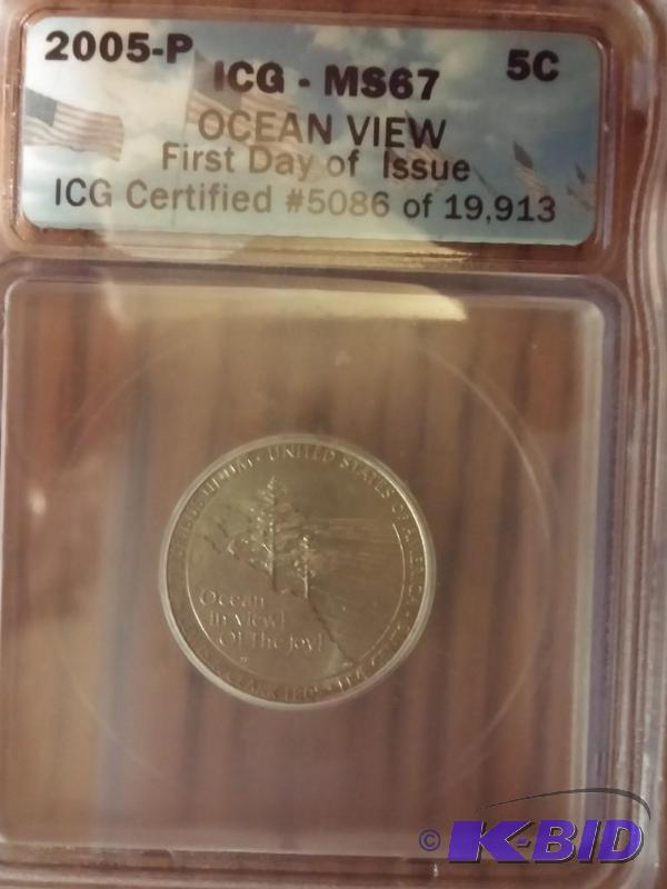 2005-P NICKEL ICG-MS67 #5086 OF 19913 SLAB...