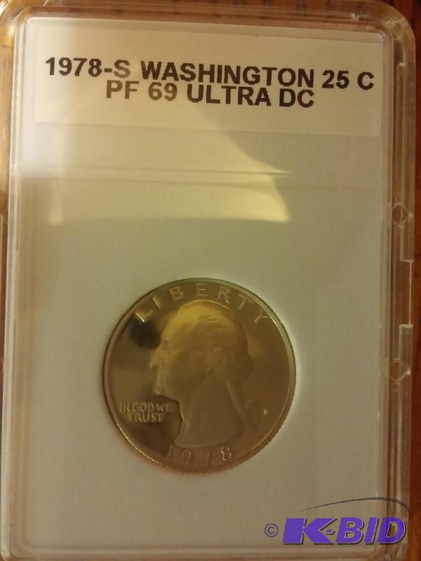 1978-S WASHINGTON QUARTER PF 69 ULTRA DC SLAB...