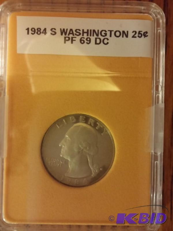 1984-S WASHINGTON QUARTER PF 69 DC SLAB...