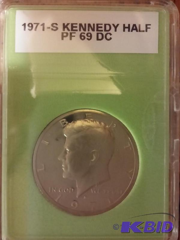 1971-S KENNEDY HALF DOLLAR PF 69 DC SLAB...