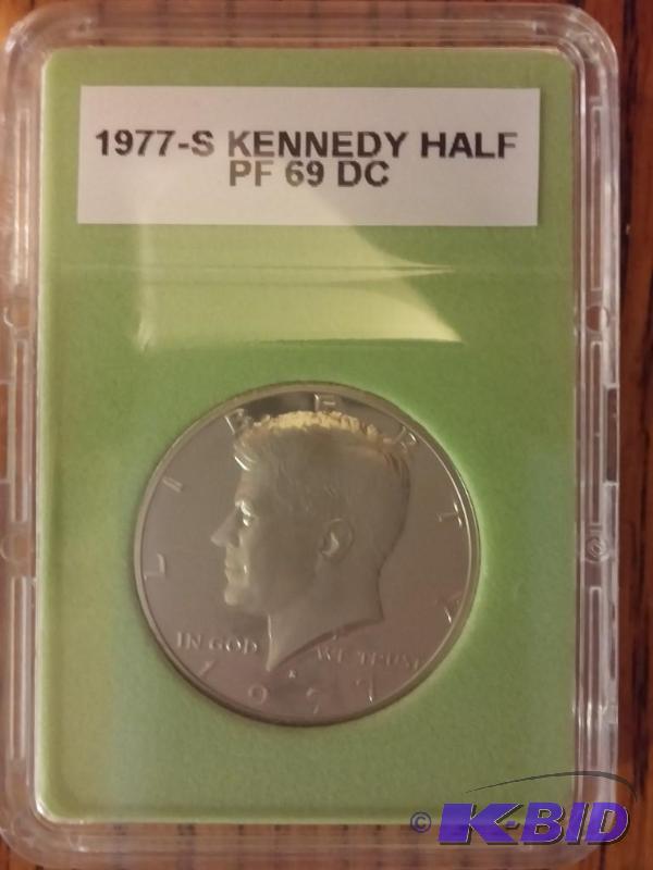 1977-S KENNEDY HALF DOLLAR PF 69 DC SLAB...