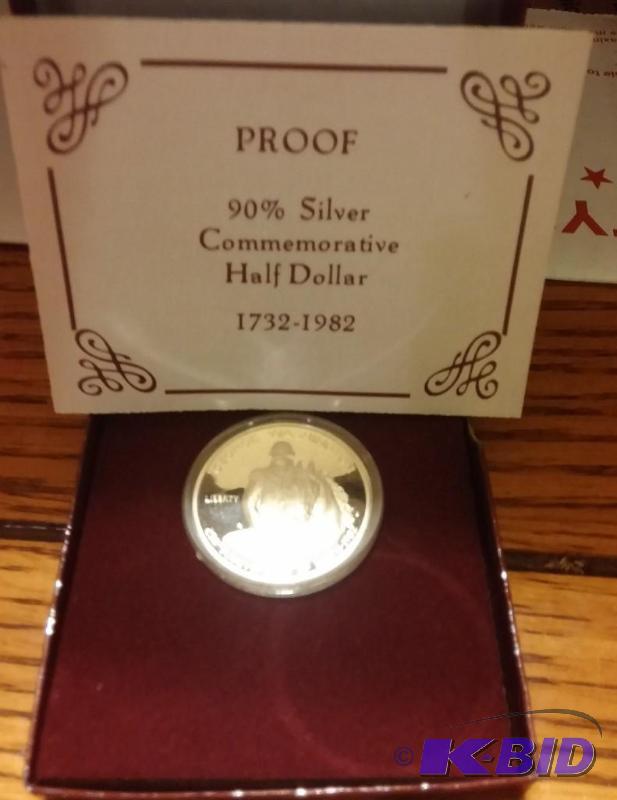 1982 SIVER GEORGE WASHINGTON COMMEMORATIVE HA...