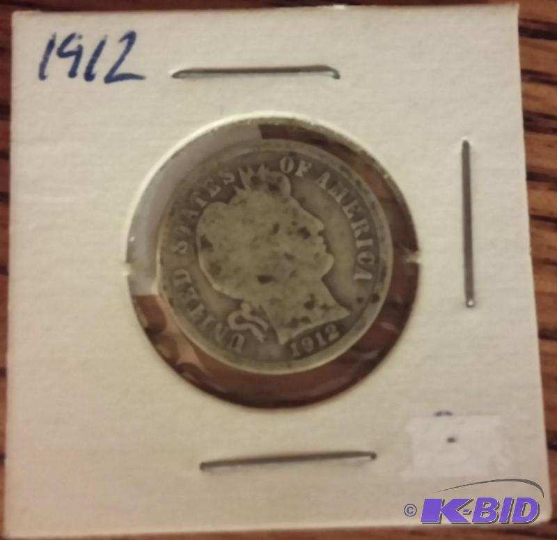 1912 BARBER DIME...