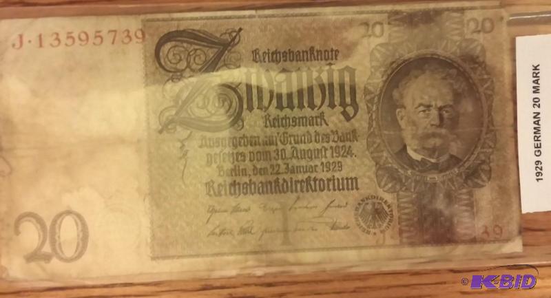 1928 GERMAN 20 MARK NOTE...