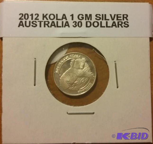 2012 AUSTRALIA KOLAL 1 GRAM SILVER AUSTRALIA ...