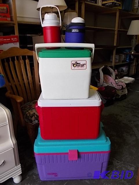 lot 12 image: 3-Coolers, 2-Jugs (Like New)...