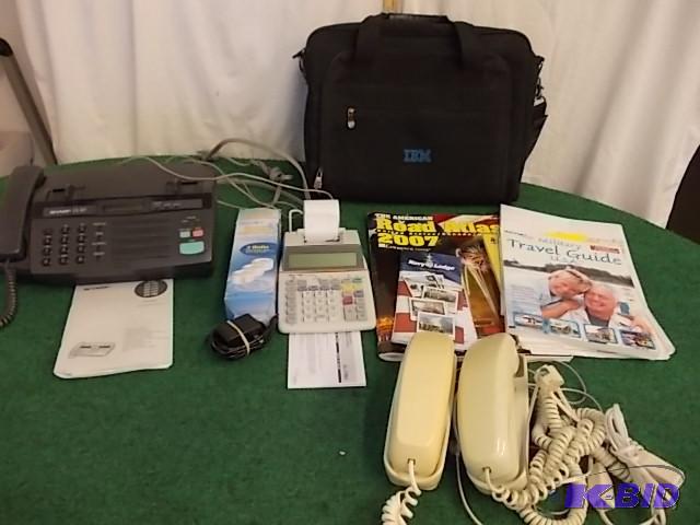 lot 15 image: Sharp Fax Machine With Manual, Sharp Calculat...