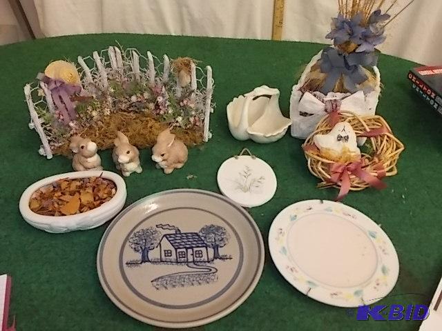 lot 22 image: Lot Of Hand-Crafted Pottery & Other Decor...