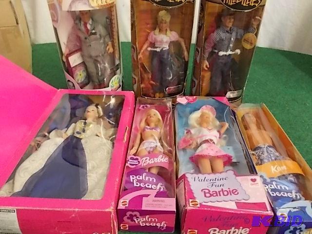 lot 70 image: 3-Barbie Dolls, Ken, 2-Beverly Hillbillies, G...