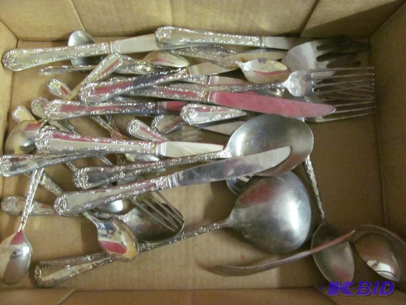 lot 84 image: vintage flatware