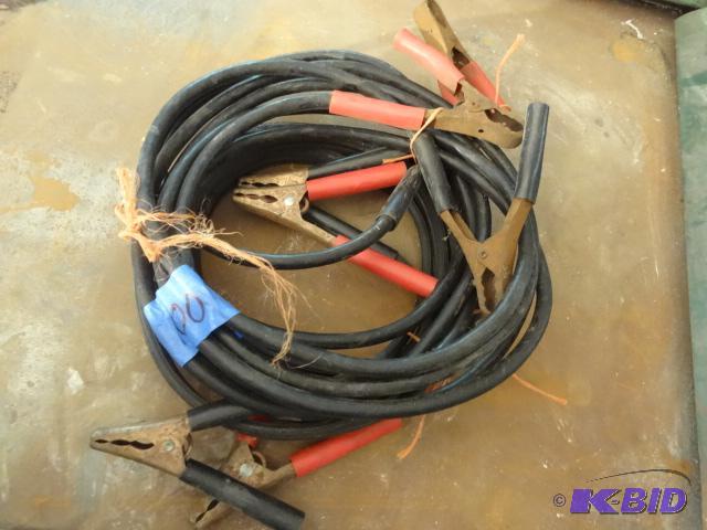 lot 100 image: 2 sets of jumper cables. LP torch. Ingniter. ...