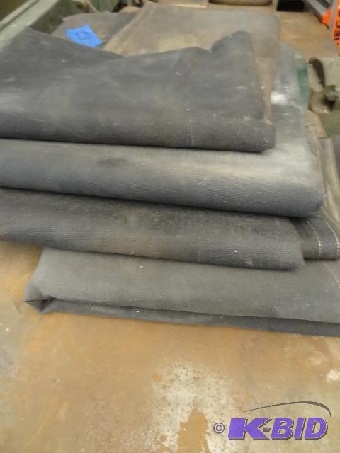 lot 112 image: 4 hanging welding shields...