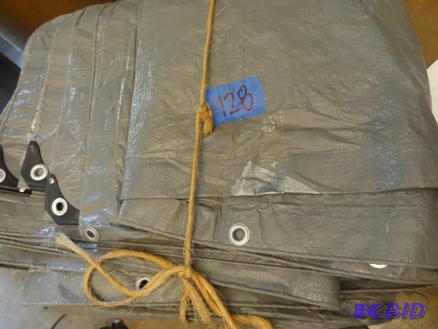lot 128 image: Large used grey tarp...