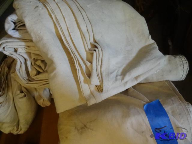 lot 129 image: Large assortment of painters tarps...