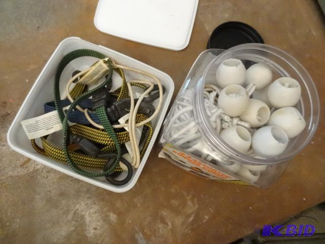 lot 153 image: Misc bungee cords. Canopy bungees...