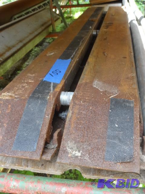 lot 155 image: Heavy duty metal ramps. 74 x 13 12 each. Qty...