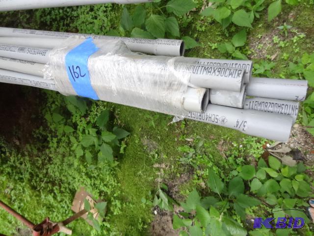 lot 162 image: 34" grey schedule 40 pvc pipe. Qty 10. ...